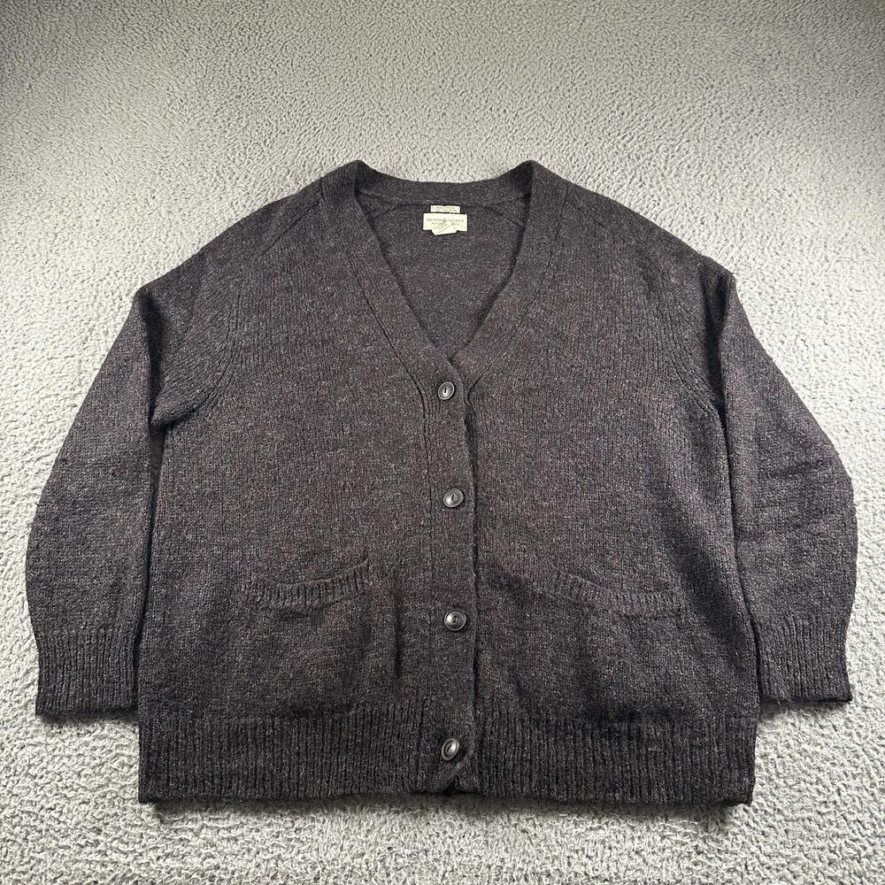 Denim & Supply Ralph Lauren Cardigan Sweater Womens L Brown Wool Mohair Blend